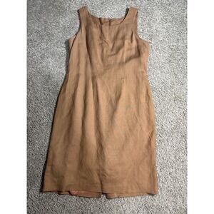 Y2K Two Roads Brown Sleeveless Sheath Dress Ramie Rayon Blend in Canada size 5/6